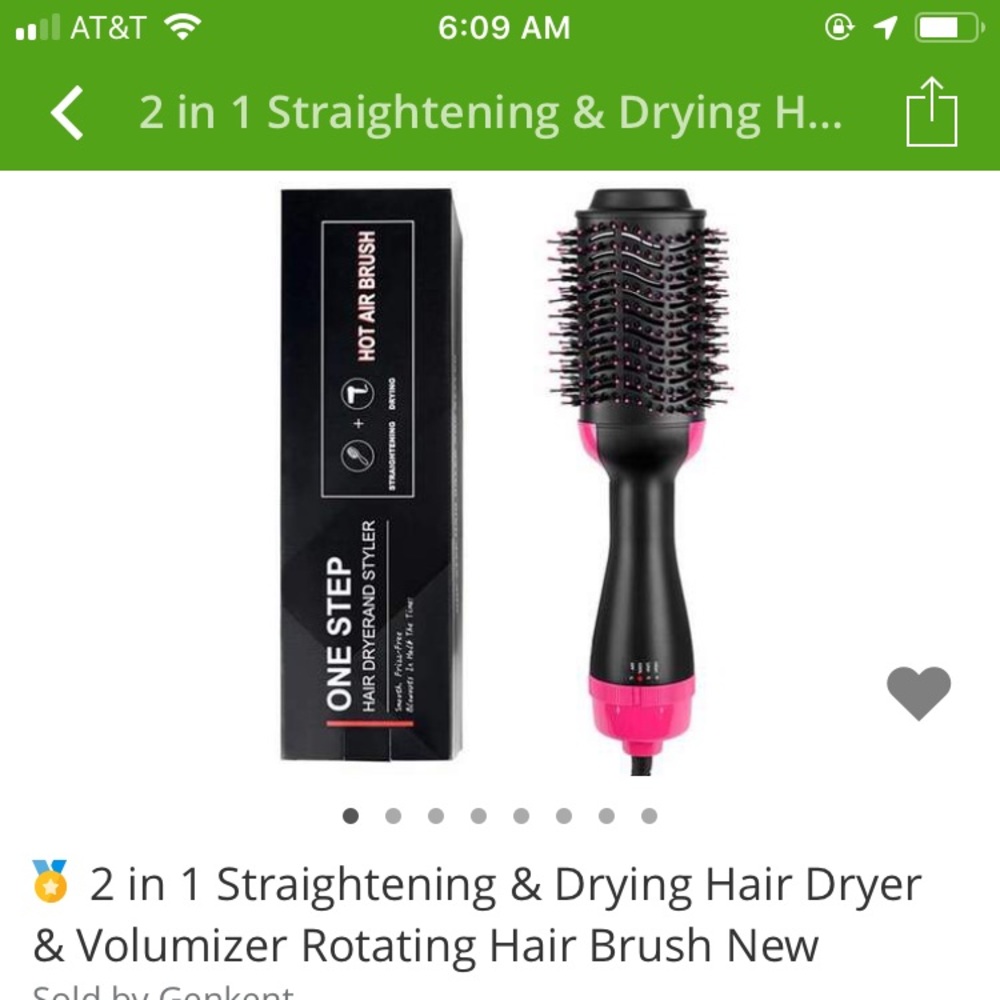 Rotating blow dry brush